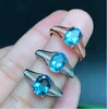 natural blue topaz ring Style 8