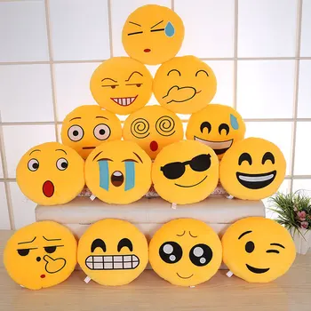 Creative and cute emojis plush toys pillow hand warmer cartoon plush toys sofa cushion decoration