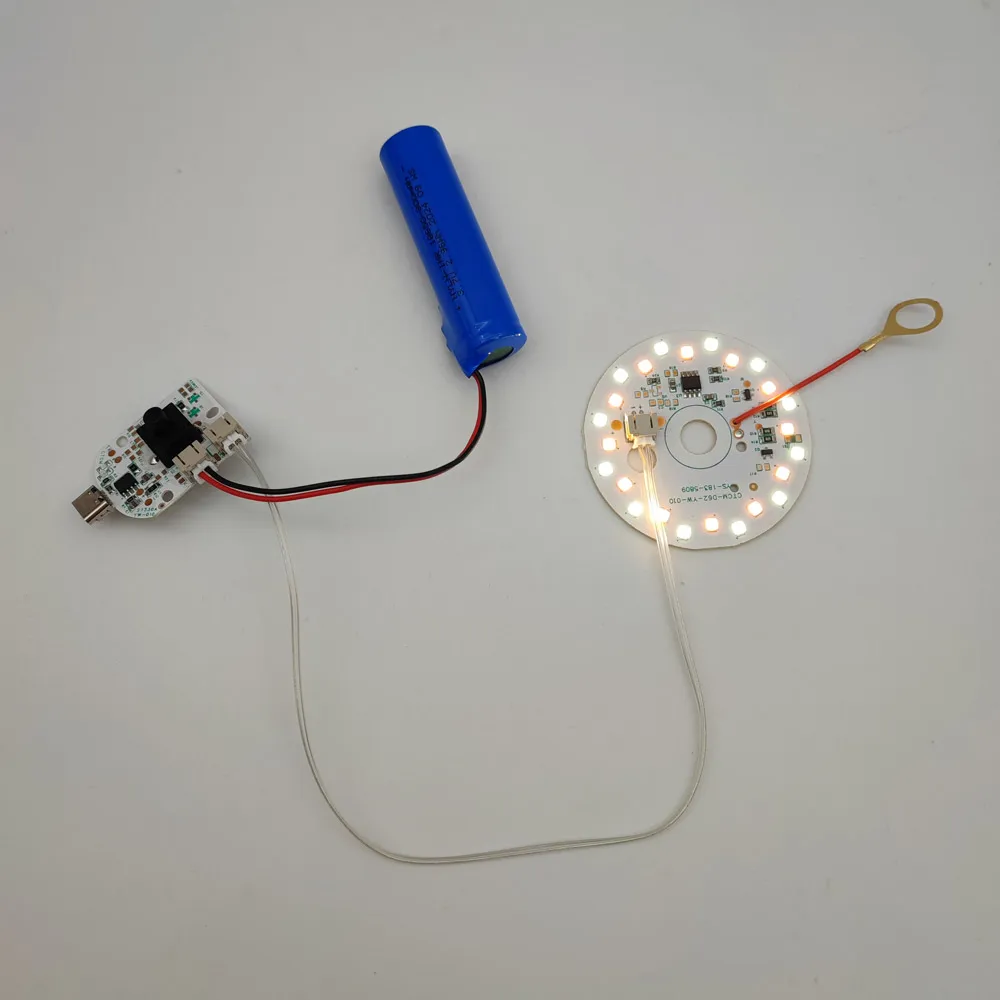 DC5V DIY Table Lamp Double Color CCT LED Touch Nightlight With Type C  Control Module Stepless Dimming Circuit Board, image size:1000x1000