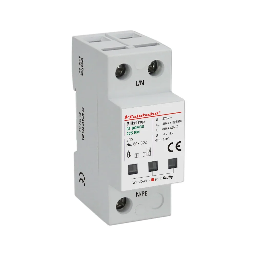 supresores de sobretensiones eléctricos del dispositivo de protección Iimp275kA/In1kA/Imax2kA de la CA T1+T30 SPD 80P de 160V