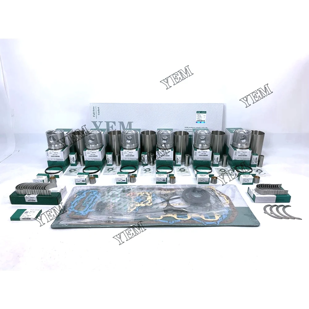 EH100 Rebuild Kit With Bearings Piston Ring Liner Cylinder Gaskets Bearings Piston for Hino Light Truck