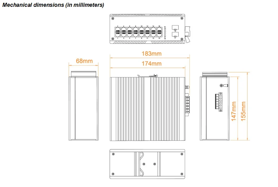 product 2 fiber sfp 16 rj45 ports 36g backplane large factory data room networking industrial unmanaged gigabit switch-2