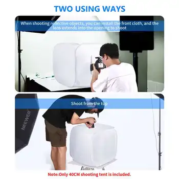 Neewer 40x40cm Photo Studio Shooting Tent, Foldable Light Cube, Diffusion Soft Box, 4 Color Backdrops for Photography product image