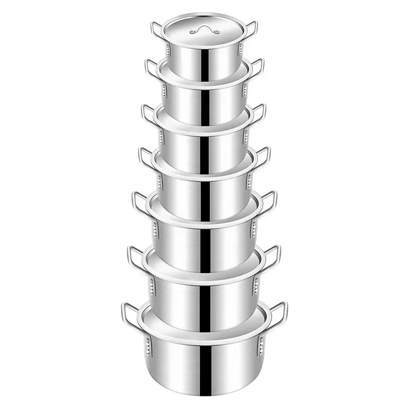 Hot Selling 7pcs High Quality Non Stick Cooking Big Pot Cookware Set Die Cast Aluminum Nonstick