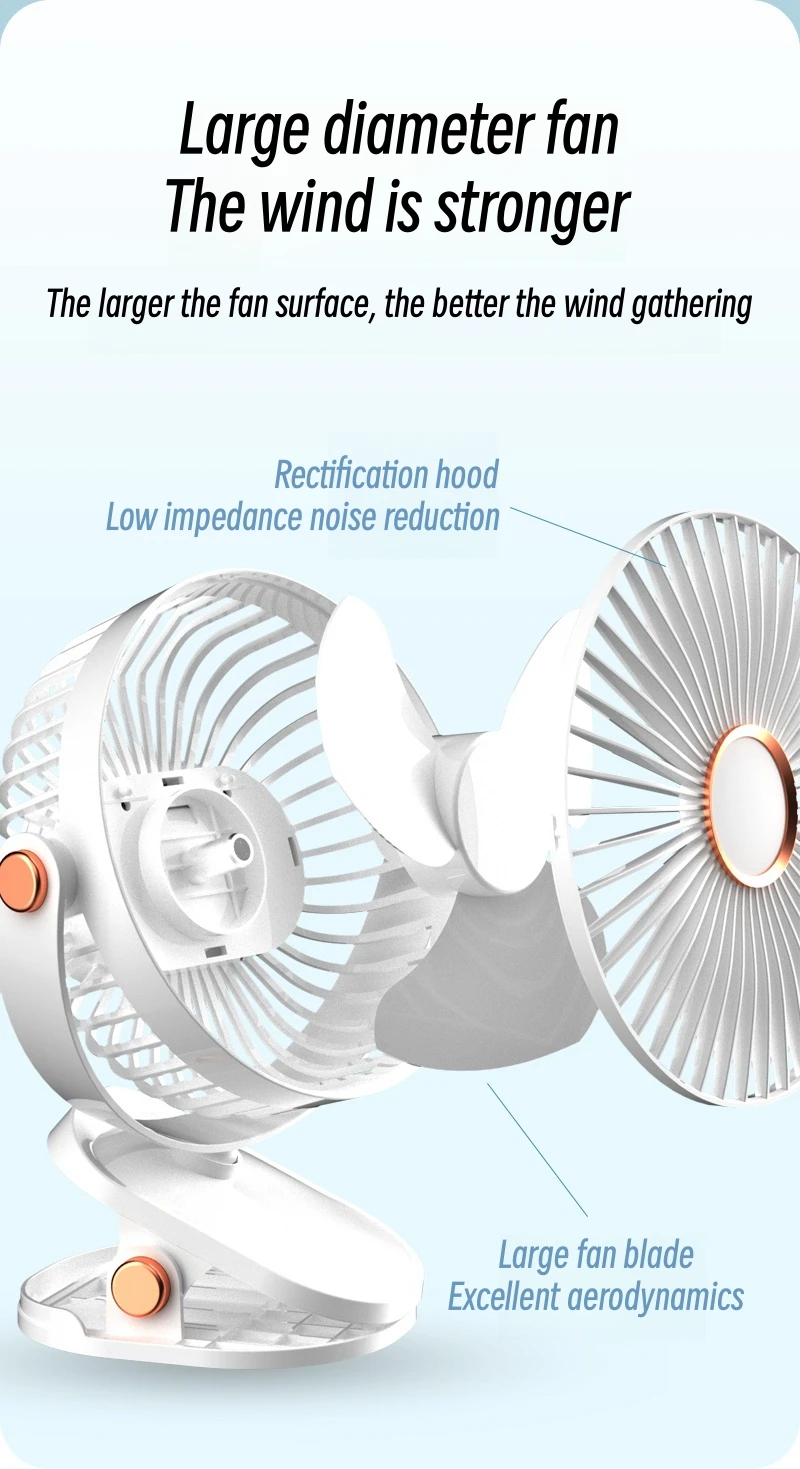 Portable Cooling Fan, 2400mAh, USB, 720 - detail 14