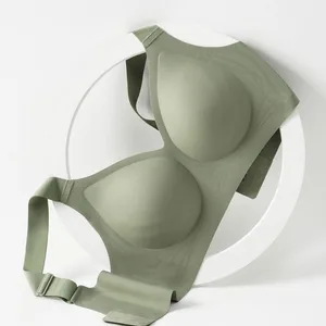 Women's Large Size Summer Thin Style Anti-Gravity Push-Up Bra Seamless Anti-Sagging Shrinking for Secondary Breasts for Big