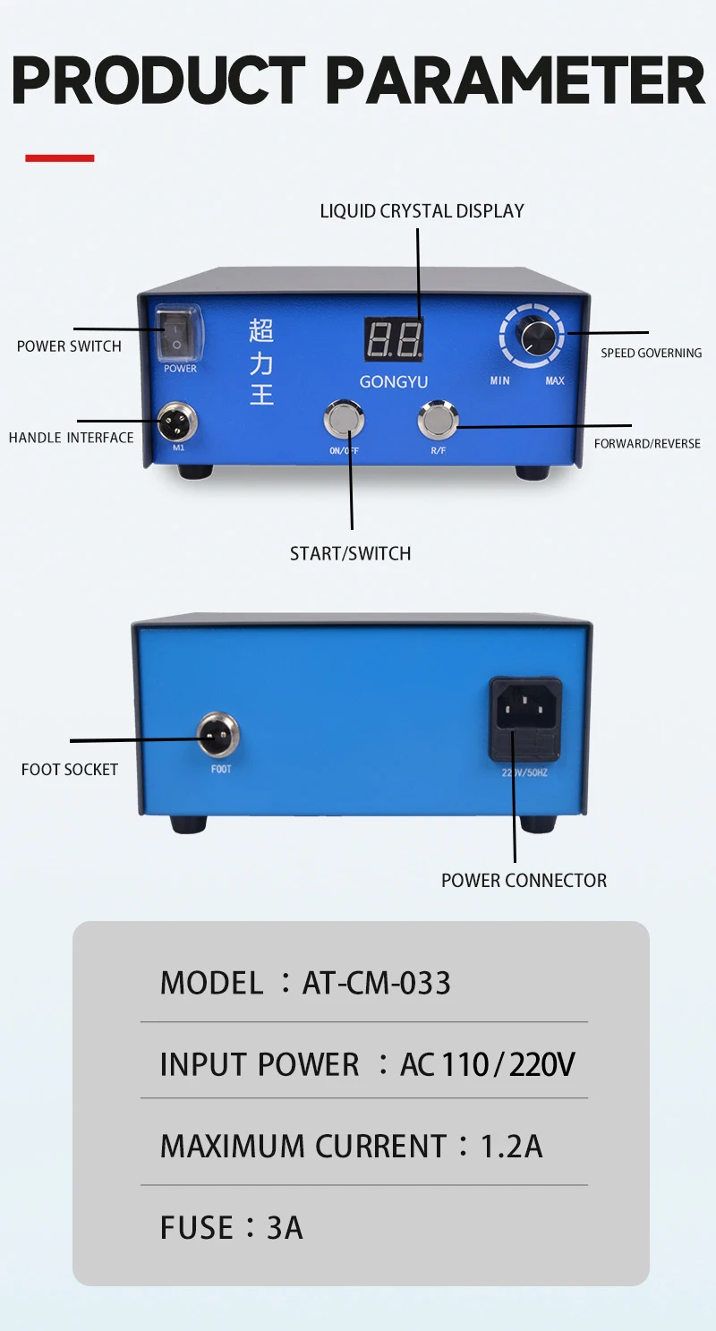 2028 250W Mini Electric Micro Motor 90000 RPM Handpiece Micromotor for Dental Lab supplier