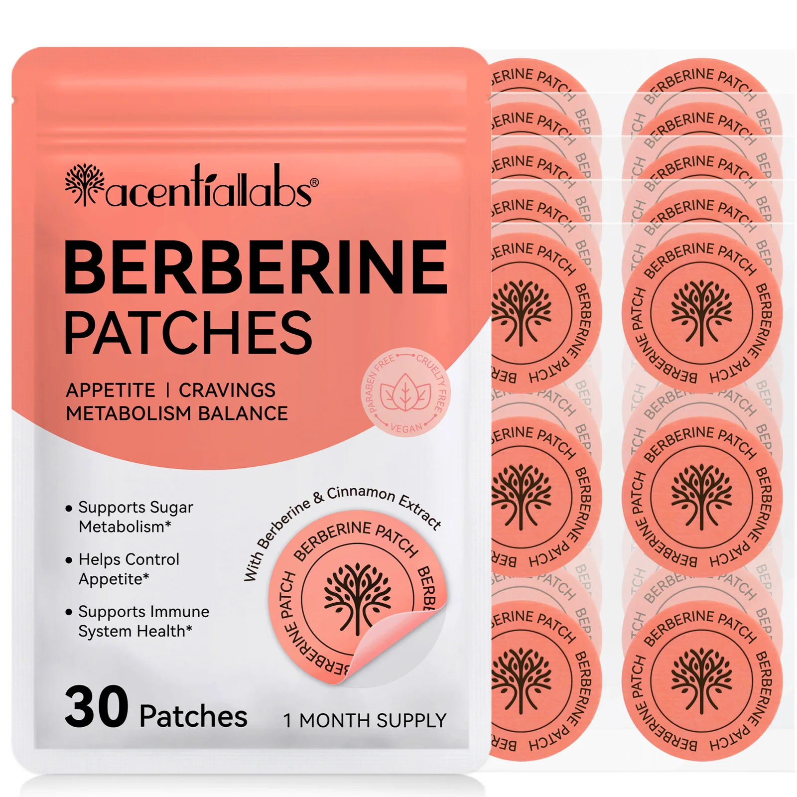 アセンシャルラボ 30枚入り ベルベリンエキス経皮吸収パッチ 免疫 Berberine Patch 30枚入り×7袋