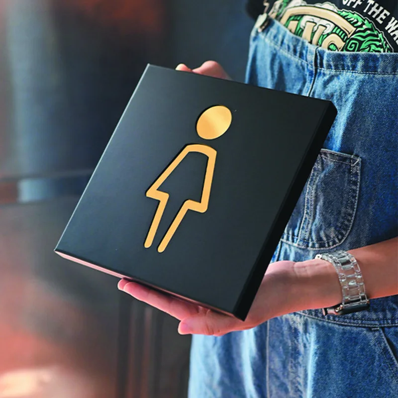 Kexian по низкой цене, вывеска для ванной из нержавеющей стали на стену, вывеска для туалета, вывеска для двери туалета