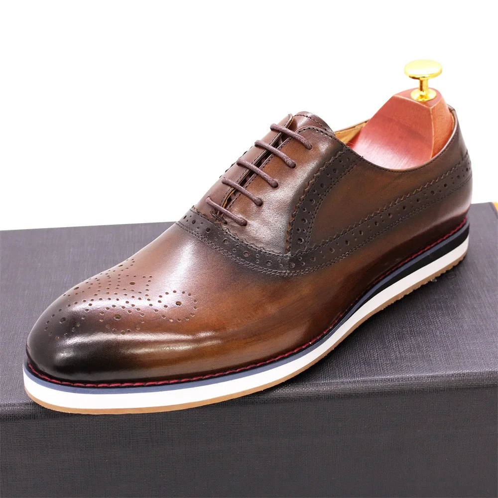 Flat Men Dress Shoes Comfort Style for Office Events