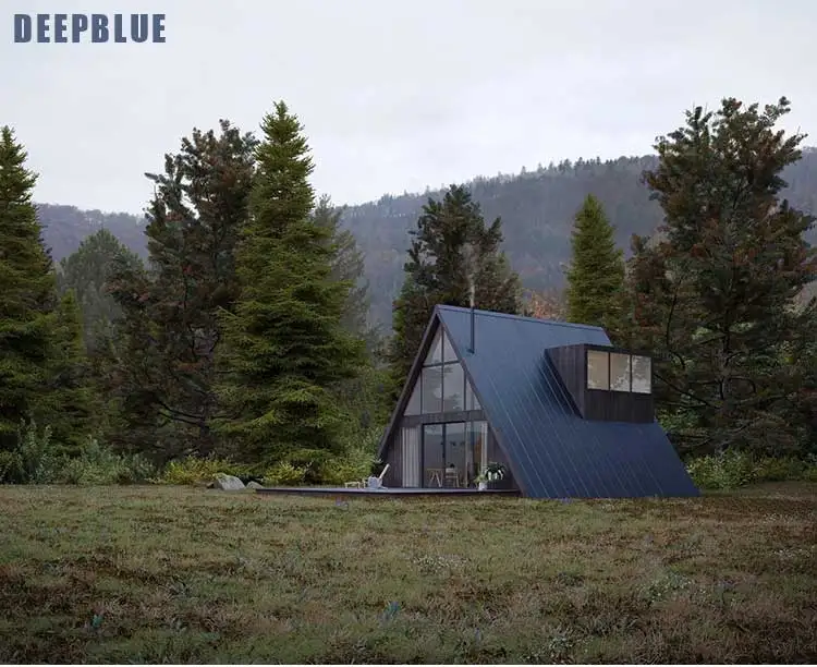 Light Steel Prefab Aframe House Kit Set Hotel Unit Light Gauge Steel