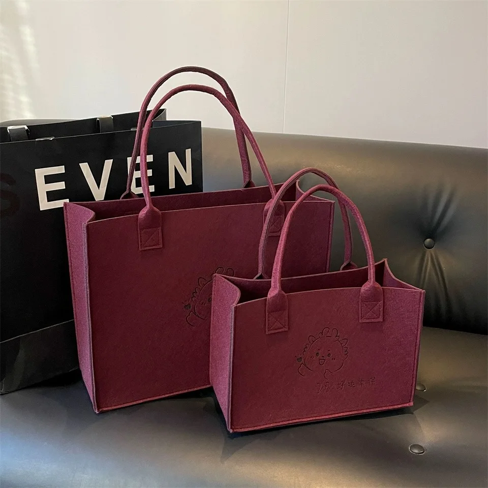 Hot sale new product felt bag with eco friendly felt material gift bags for women shopping portable bag