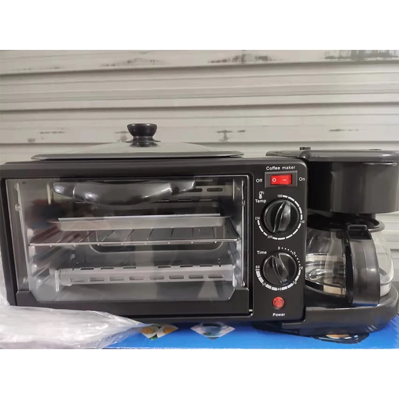 3 in 1 Household Multifunction Breakfast Maker Electric Coffee Maker with Temperature Control for Sandwiches for Busy Mornings