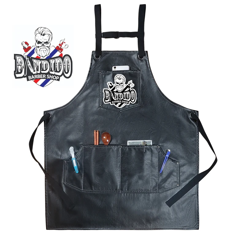 Пользовательский фартук для кофе кухни парикмахера сада хлопка бариста полиуретановый Водонепроницаемый Фартук из искусственной