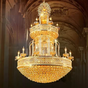 European Custom Villa Living Room Large Empire Crystal Chandelier Led Hotel Crystal Chandelier