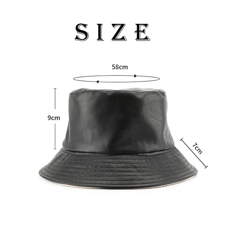 Popular Design Waterproof Casual PU Leather Fisherman Hat Blank - Main Image