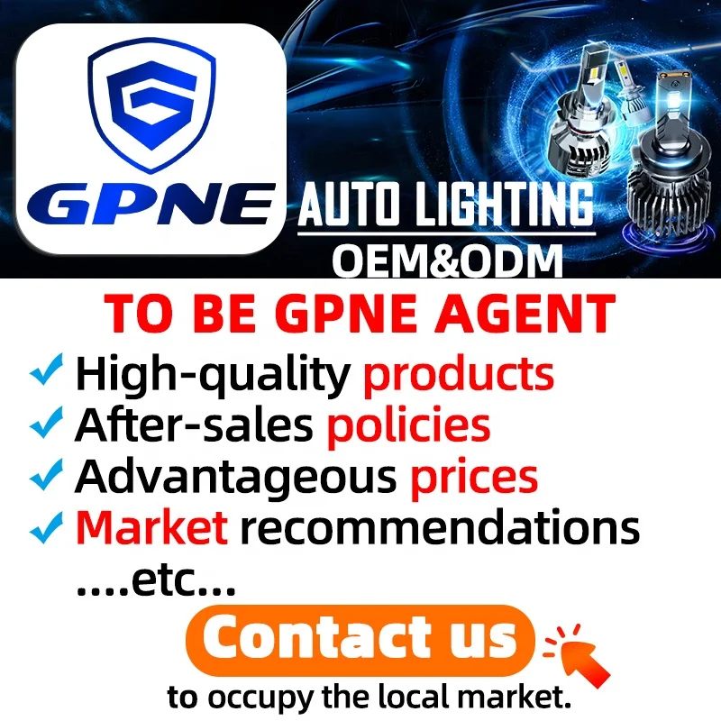 GPNE R2 Two Color Auto Lighting  Led Headlight Bulb H7 H11 9005 9006 H4 for Cars 12 Volts