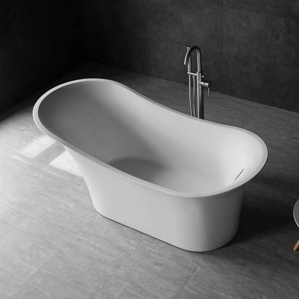 Modern Style Indoor Soaking Tub Acrylic Freestanding Green Bathtub