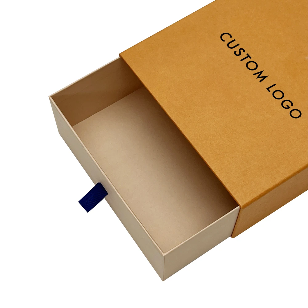 Luxury custom rigid cardboard sliding drawer paper box gift drawer packing box