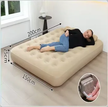 Modern Indoor/Outdoor Use Adults' Travel Dining Camping Airbed Foam Inflatable Mattress Built-in Pump for Bedrooms Hospitals