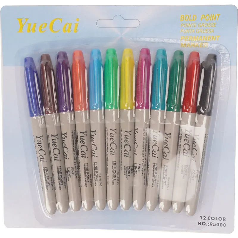12 Colors Sharpie Fine Point Permanent Marker Pen for Students or Office