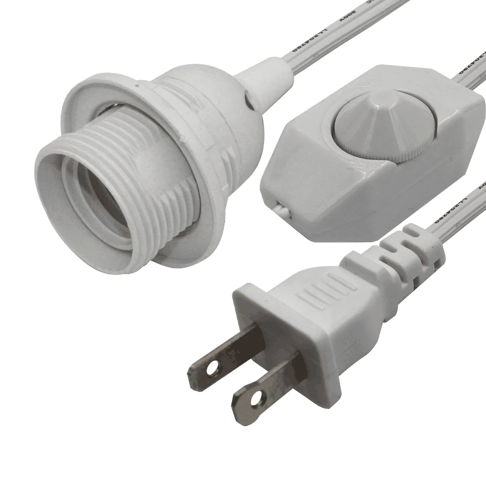 US 2 Pin Wires with Plug on Off Switch E14 Holder US Salt Lamp Power Cables