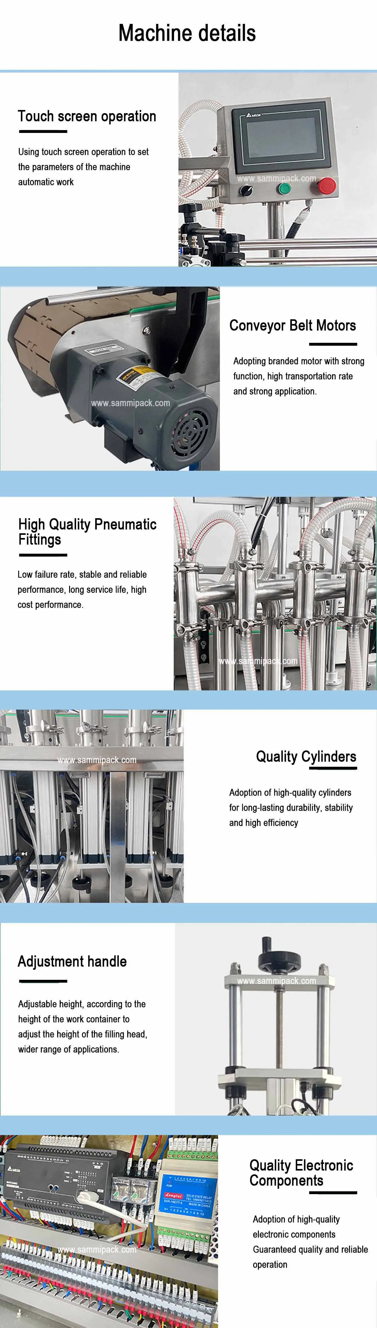 Macchina di riempimento liquido a 4 ugelli a linea Riempitore di bottiglie liquide a sovrafflusso automatico per succo di bevande 3