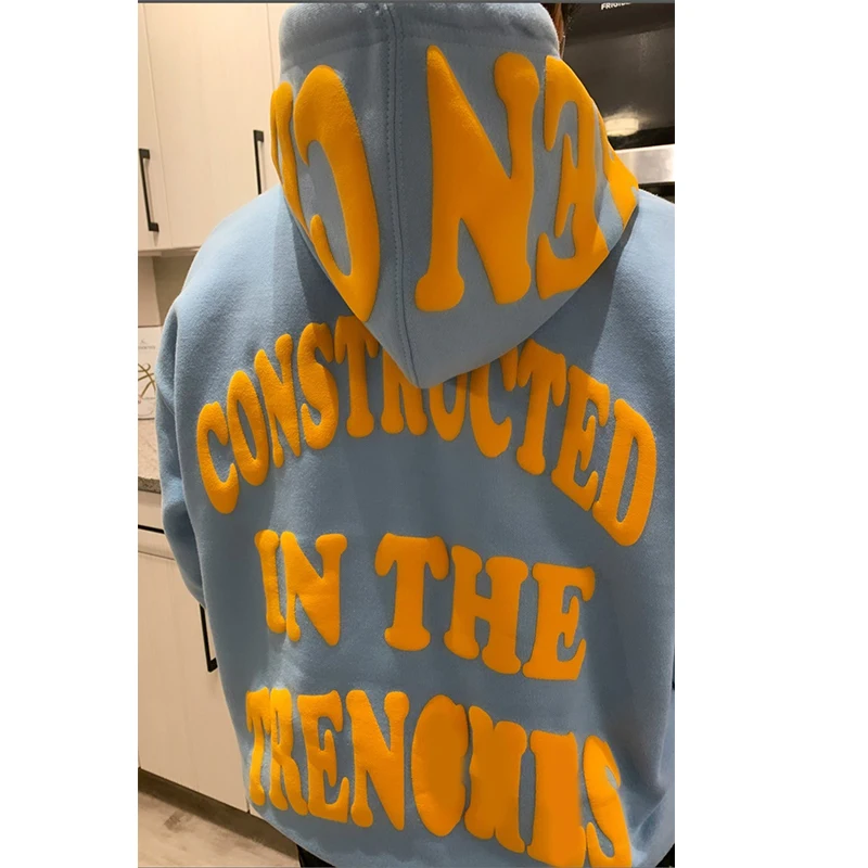 Custom High Quality Oversized Heavyweight Sweater Hoodies 500 Gsm 480 Gsm Baggy Cotton Foam 3d Puff Printing Hoodie for Men