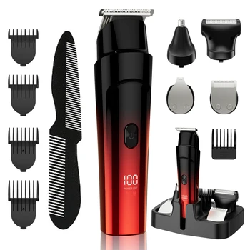 Beard Trimmer Electric Razor Shaver Cordless Hair Clippers Trimmers Set IPX7 Waterproof Mens Grooming Kit Electric Hair Clipper