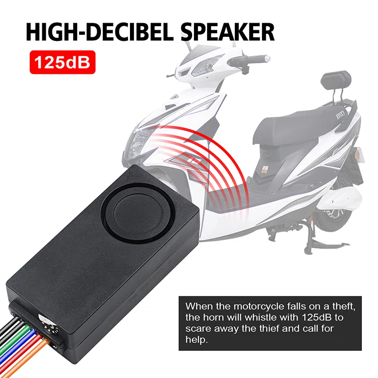 48V 72V Scooter Central Control Lock Ebike Alarm System 2 Way Bike Alarm Security