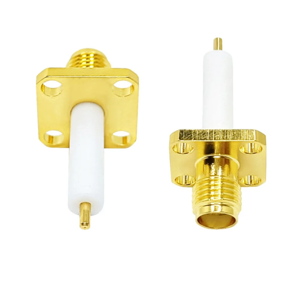SMA Female Jack 4 Hole Flange Mount Panel 12.5mm Rf Coaxial Connector with Post Extended 15mm Insulator