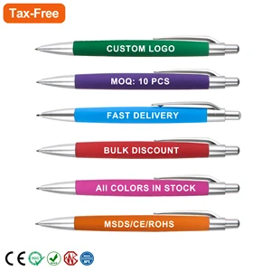 Wholesale Advertising Multicolored Plastic Ballpoint Pen with Custom Logo for School Office Writing Stationery