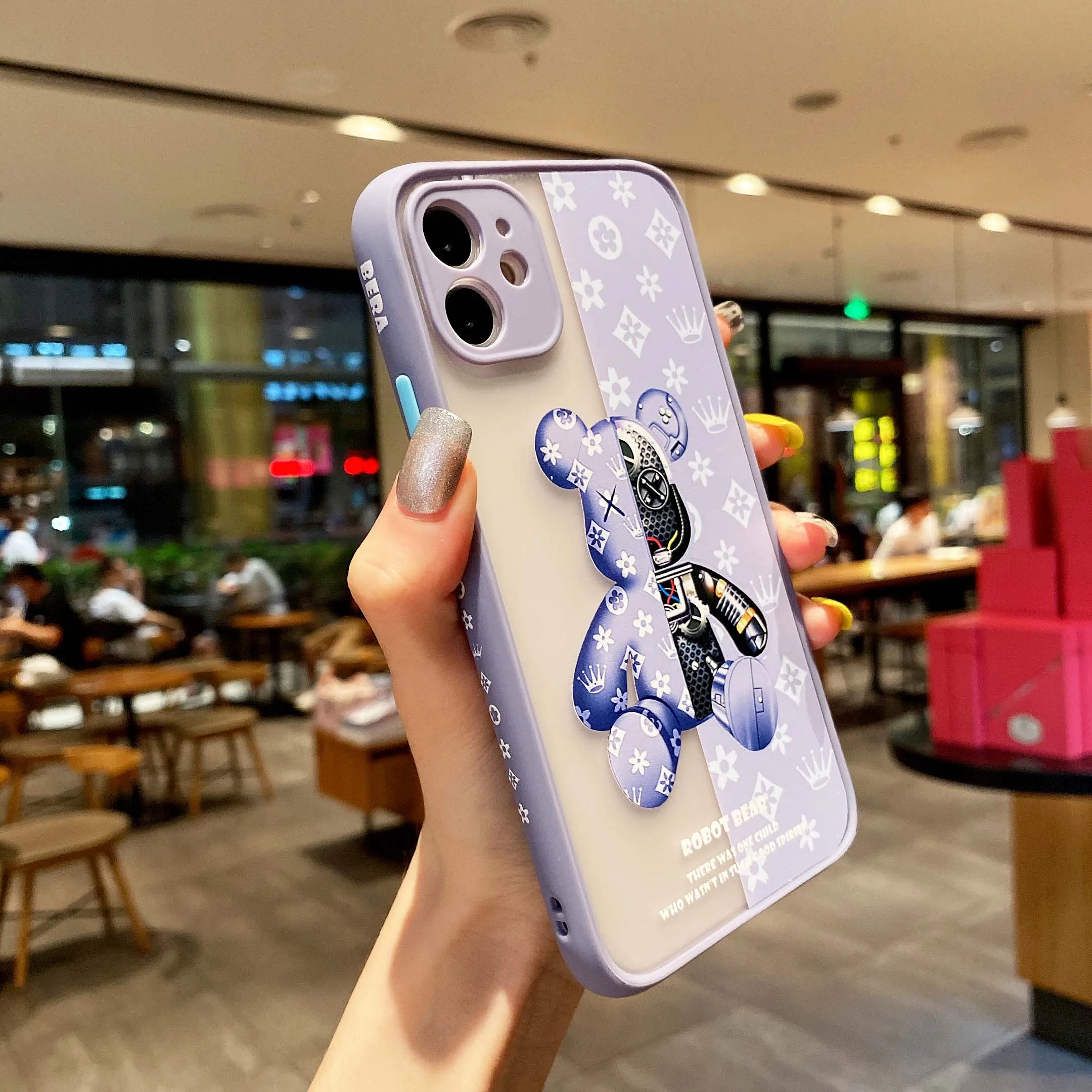 Luxury Cute Bear Phone Cases For IPhone 11 13 Pro 12 Pro Max 12 Mini Camera  Lens Cover Case For IPhone XR X XS Max 7 8 Plus Se - Buy Luxury