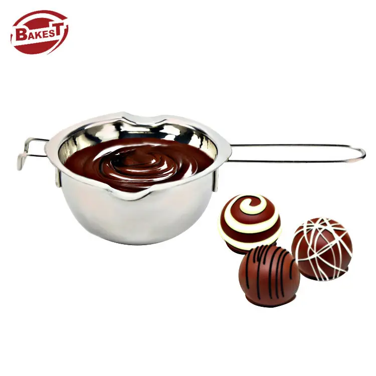 Hot Sales Nickel Free  Stainless Steel Chocolate Melting Pot Chocolate Melting Bowl for DIY Chocolate