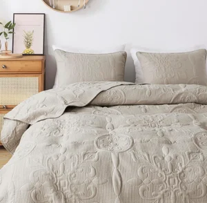 2026  100%  Microfiber Cozy Crinkle 4pcs Bedspread Set