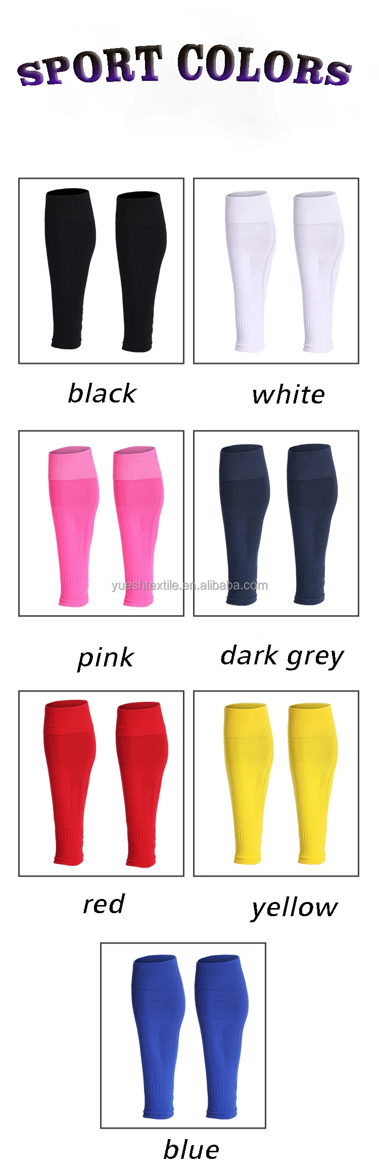 Silicone Waves Compression Soccer Socks Calf Sleeve Full Nylon Leg