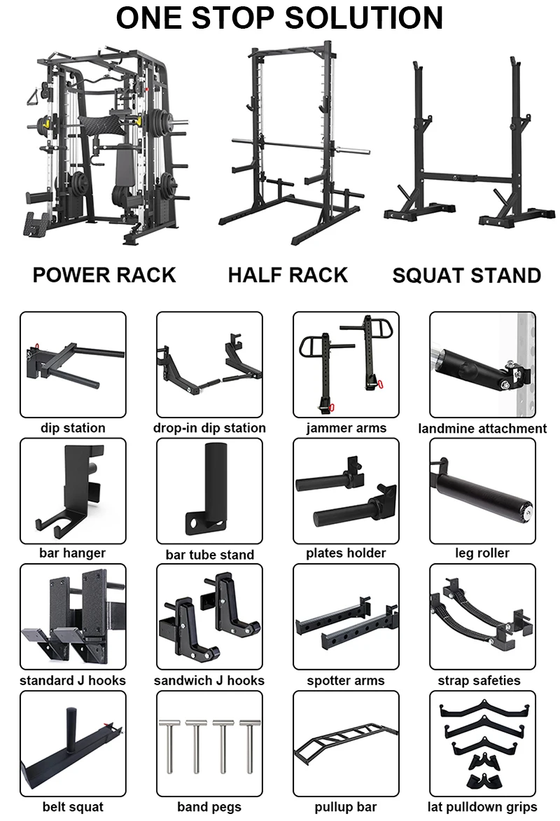 Mkas Full Function Squat Rack Power Cage Functional Trainer Fitness ...