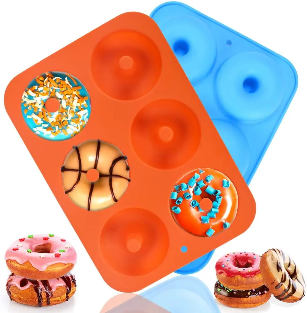 36 Pcs Reusable Silicone Donuts Pans by To encounter Nonstick Heat Resistant Doughnuts Tray BPA Free Silicone Muffin Cups Donuts Baking Pan 36 