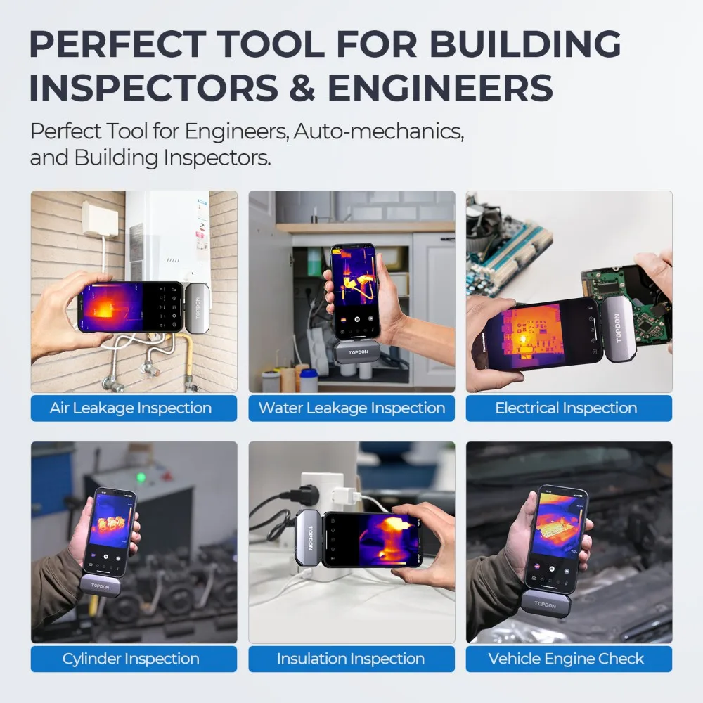 TOPDON TC002 Factory Supply IOS Phone Use Mini Small Thermography Measurement Car IR Infrared Thermal Imager Imaging Camera