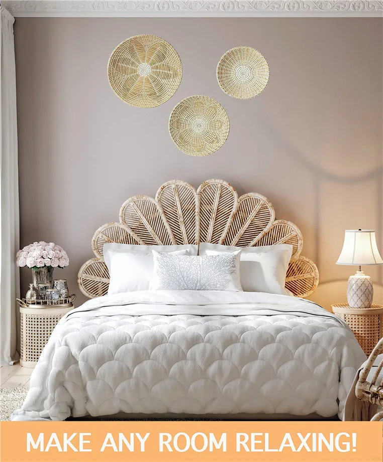 Tenture Murale Macramé Mexicain Fait Main - Beige - Décoration Luxe - Coton - Inde