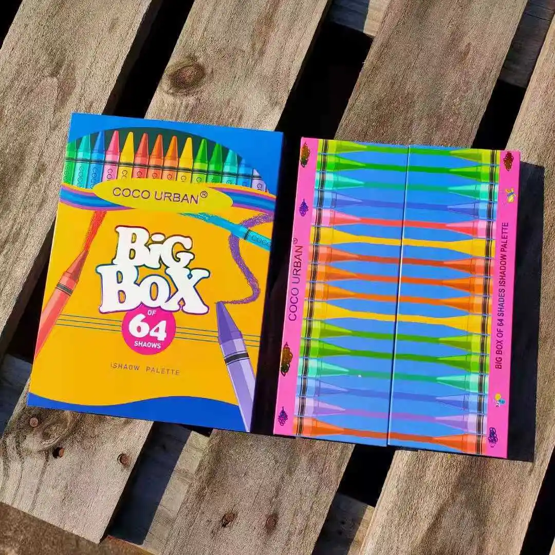 
 Двойная палитра теней для век, 64 цвета, фирменная торговая марка, матовые, яркие, Пудровые, водостойкие, легкие, цветные тени для век, оптовая продажа  