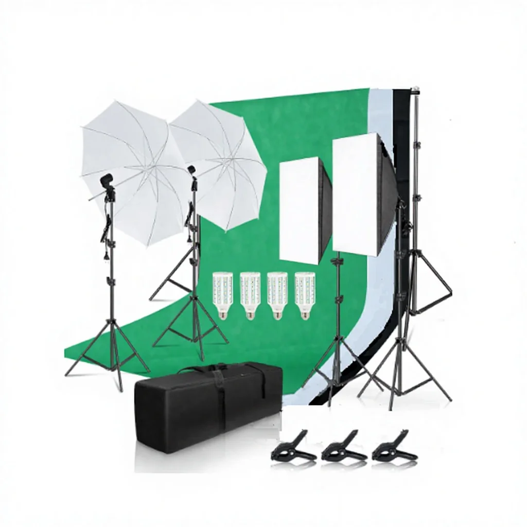 K&F CONCEPT Mini Studio Fotografico Pieghevole 50x50cm – Light Box Con Luce Dimmerabile 5600K E 6 Sfondi PVC Per Gioielli E Piccoli Oggetti