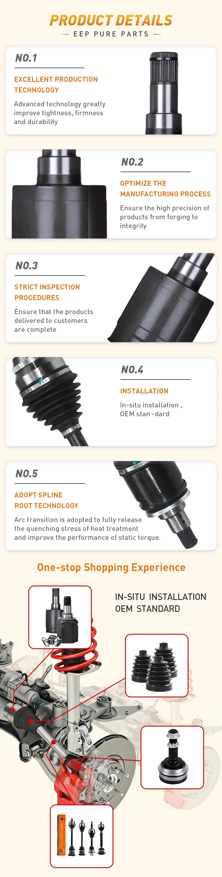 Auto Transmission Systems Outer Cv Joint Universal Cv Boot For Toyota