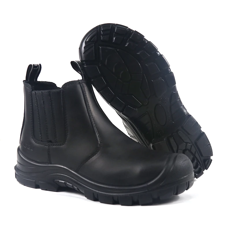Dinggu Best Seller Slip On Safety Boots Genuine Leather Steel Toe Work ...