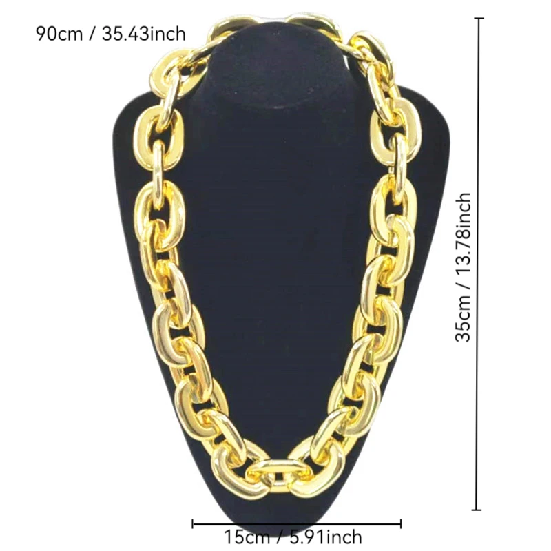 Heavy Rope Chain 40' Old School Rapper Costume Bling! Fade - Foto 6