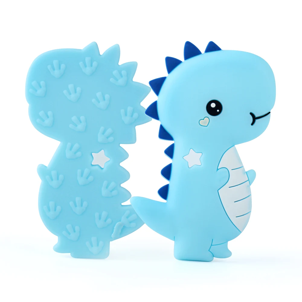 Dinosaur Baby Teether Rodent Animal Silicone Beads Chew Charms Food Grade Silicone Teether Bead Toy Gift