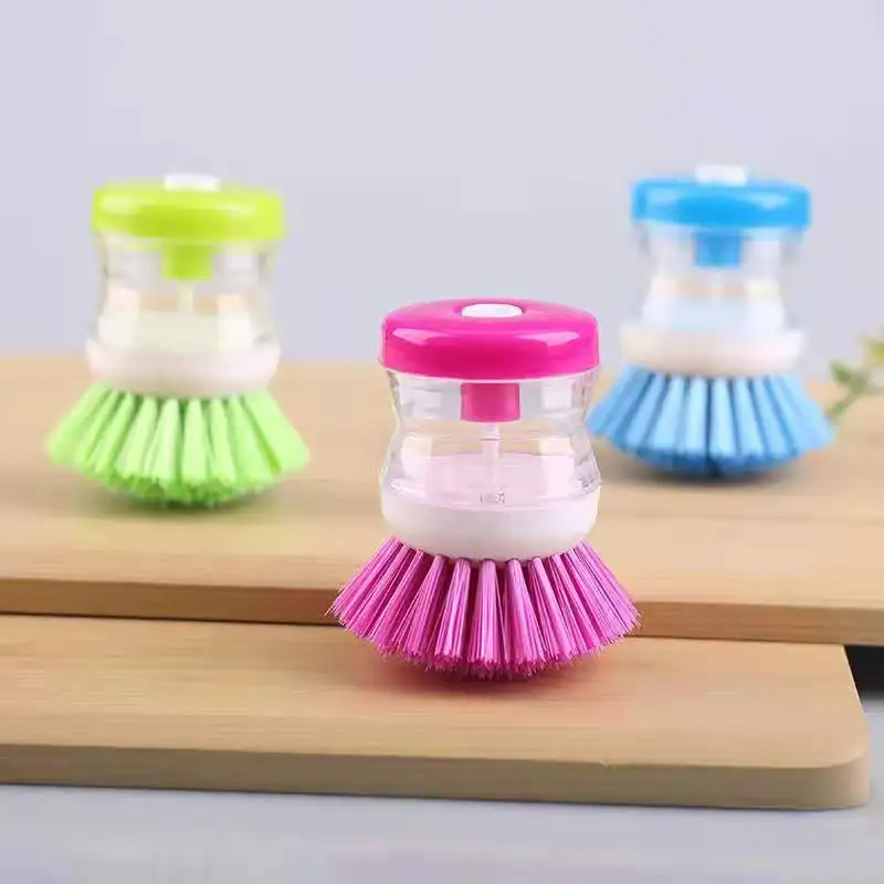 Kitchen Washing Utensils Plastic Pot Dish Cleaning Brush Kitchen Cleaning Brush With Soap