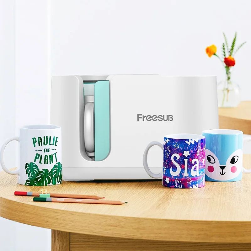 FreeSub Automatic Pneumatic Mug Heat Press Machine Sublimation Mug Printing Machine PD150