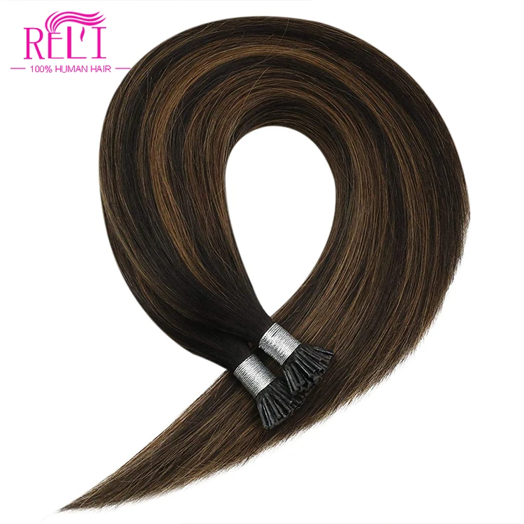 Factory Outlet 100% Indian Remy Human Virgin Hair Extensions OEM and ODM I Tip Hair