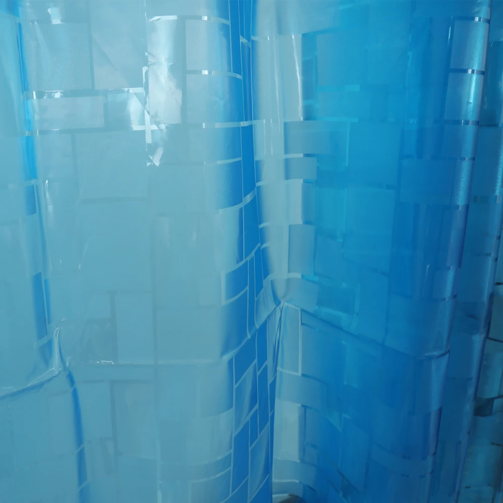 Solid Color  and Custom Printed Waterproof Transparent Plastic Foldable Shower Curtain